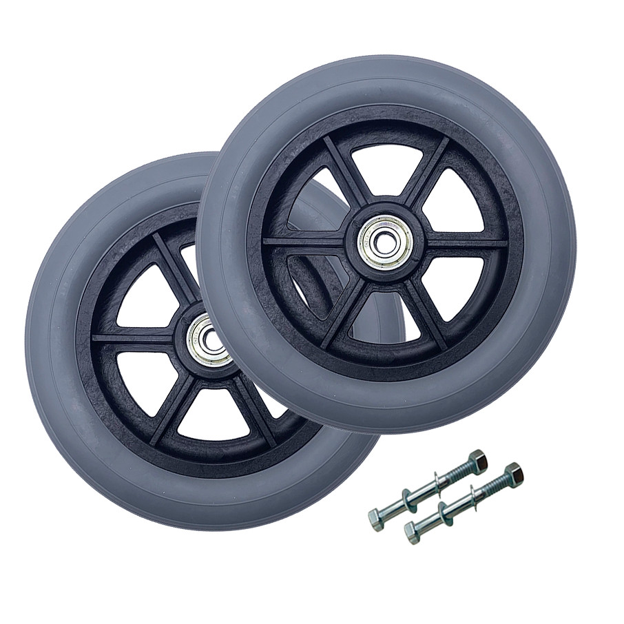 Roda Dianteira aro 6 Prolife Jaguaribe Ortobras CDS Cinza (PAR) Para Cadeira de Rodas Pronta Entrega