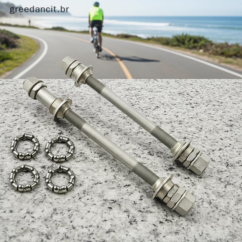 Conjunto De Eixo De Bicicletama 2 Peças Alavanca Sólida Dianteira E Traseira Construção Robusta Para Restauração Atualiz