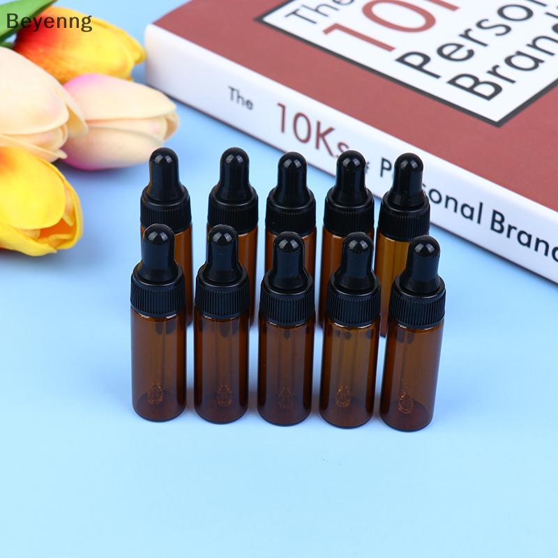 [BEN] 10pcs Frascos De Vidro Conta-Gotas 1ml 2ml 3ml 5ml Essência De Óleo Vegetal BR