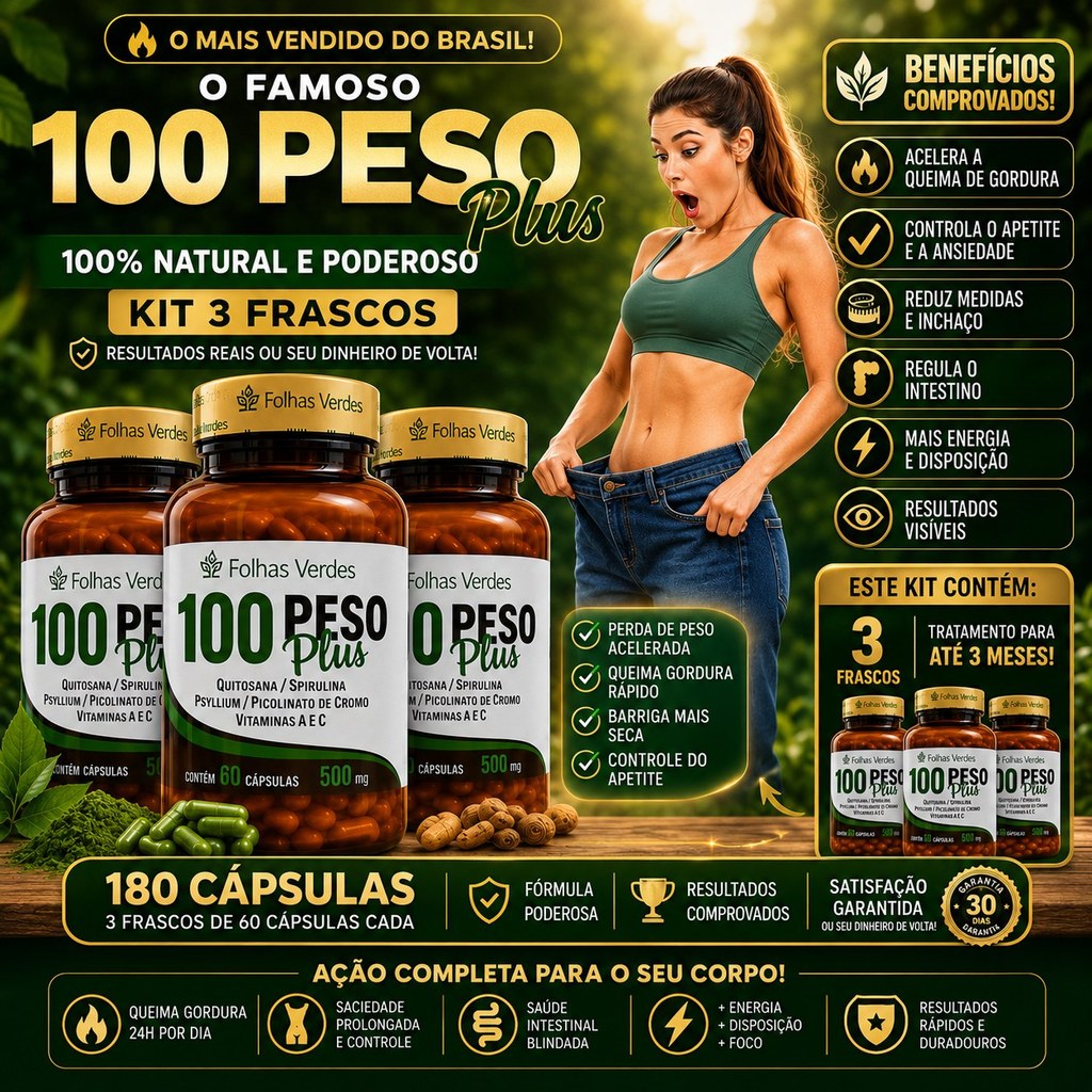 Kit 3x SEM PES0 Quitosana + Spirulina + Psyllium + Cromo + Vitamina A e C 180 Cápsulas | 500mg