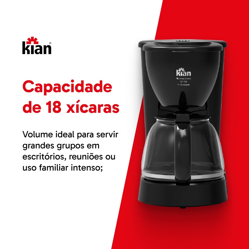 Cafeteira Elétrica 18 Xícaras CF102 Kian · foto 2