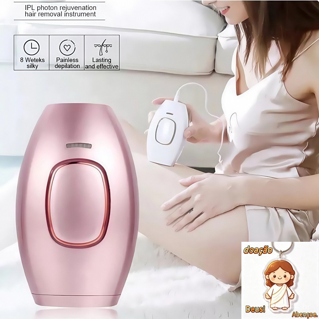 Máquina de depilação a laser IPL remoção permanente de pelos sem dor rosto feminino corpo alex（Dar chaveiro）