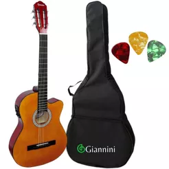 Violão Eletroacústico Flat Giannini Start Sf-14 CEQ + Capa Giannini+ 3 Palhetas