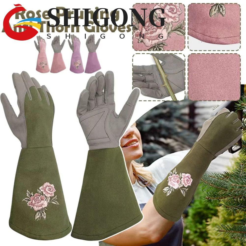 Luvas De Jardinagem SHIGONG , Impermeáveis Duráveis À Prova De Espinhos Poda Respiráveis De Mangas Compridas