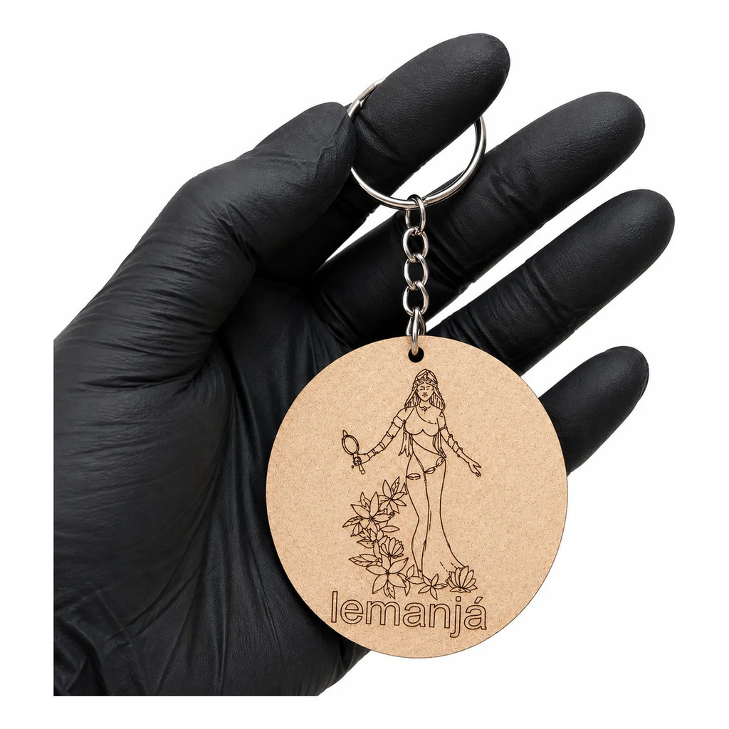 50 Chaveiros Mdf Personalizado Orixá Iemanjá Umbanda/candomb