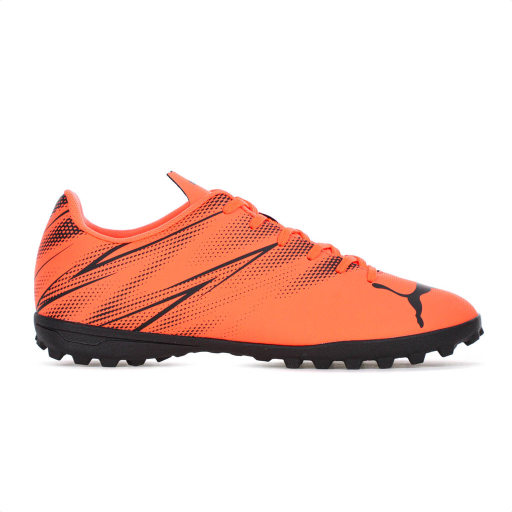 Chuteira Puma Society Attacanto TT BDP Laranja e Preto - Masculino