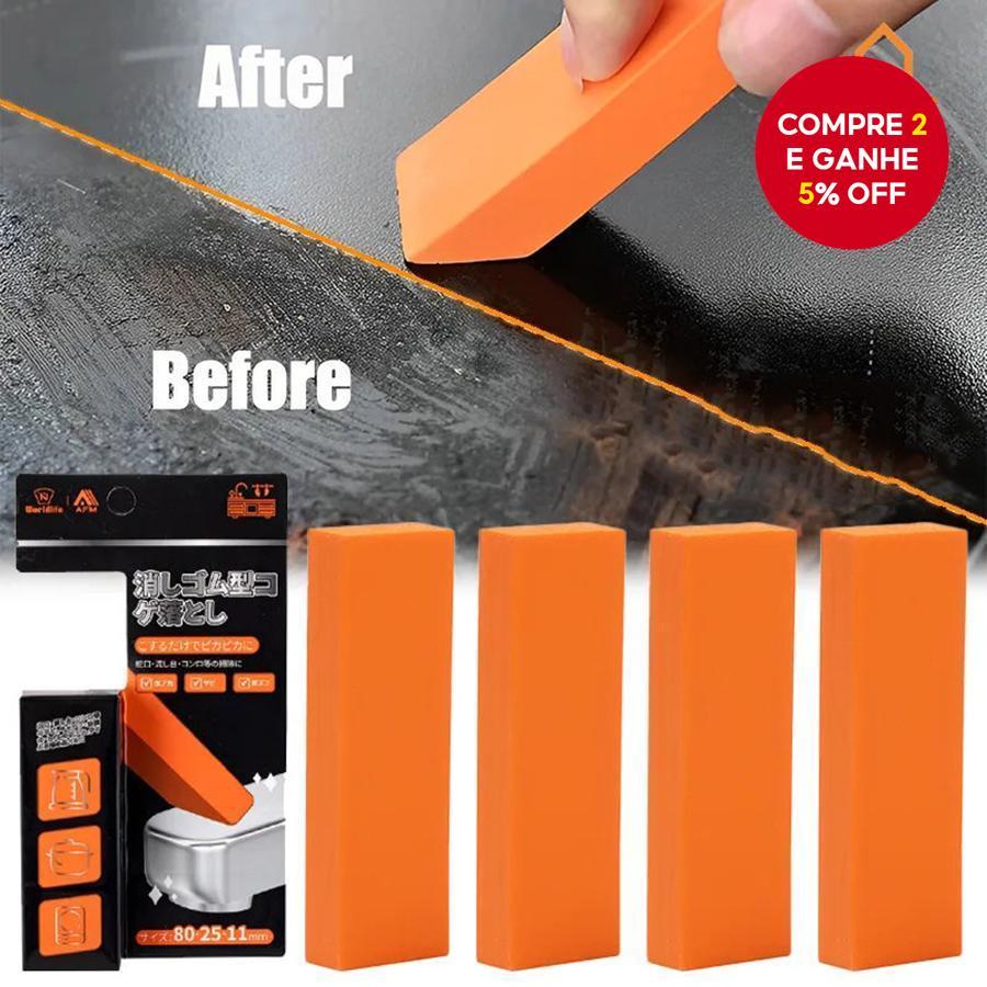 Produto em alta - Borracha para remoção de calcário reutilizável 8*1,3*2,5 cm / Escova de borracha para torneiras e