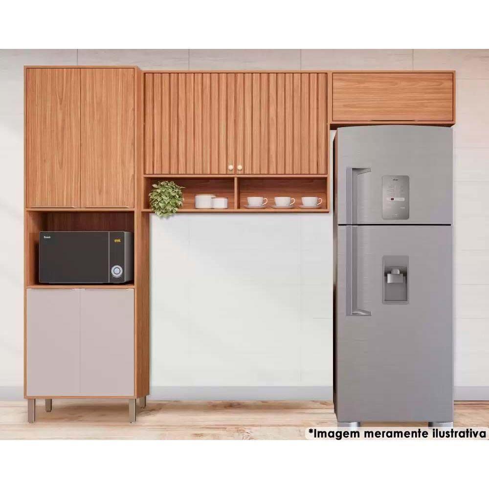 Kit de Cozinha Completa 3 Peças Divina (2Aéreos+1Paneleiro) CZ045 Freijo/Off White - MGM