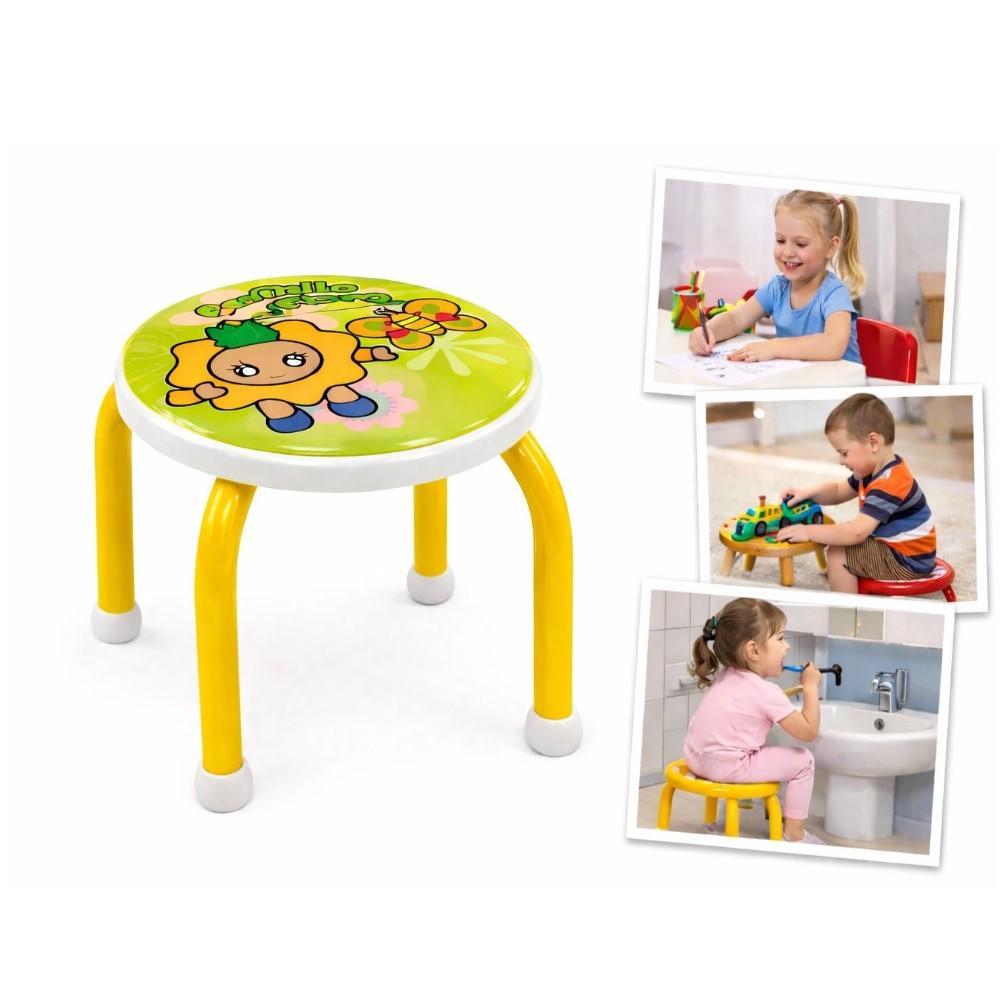 BANQUETA INFANTIL CADEIRA DEGRAU MULTIUSO ESTUDOS LANCHE QUARTO PENTEADEIRA MENINAS AMARELO