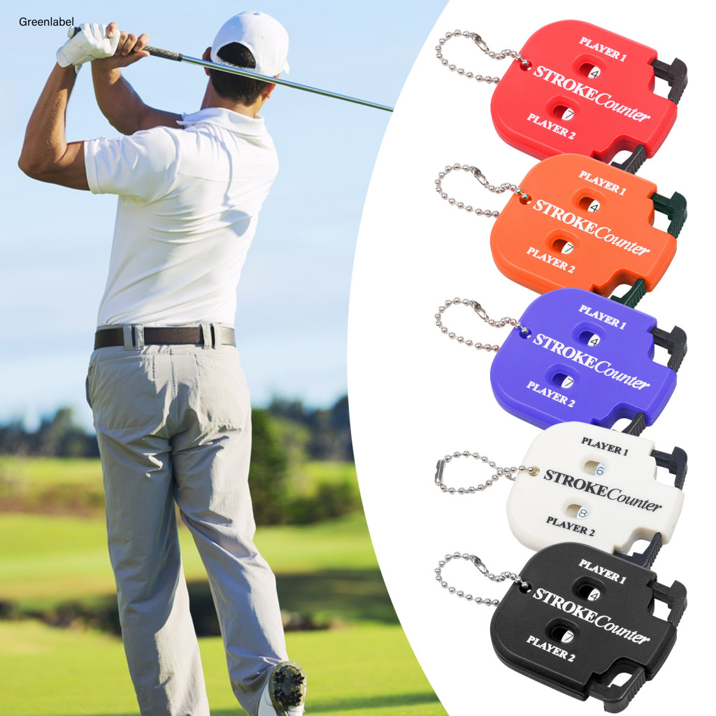 Golf Scoring Device Portable Scorer Score Counter Clicker for 2 Players – Mini Square Stroke Easy-to-use Keeper for Tr