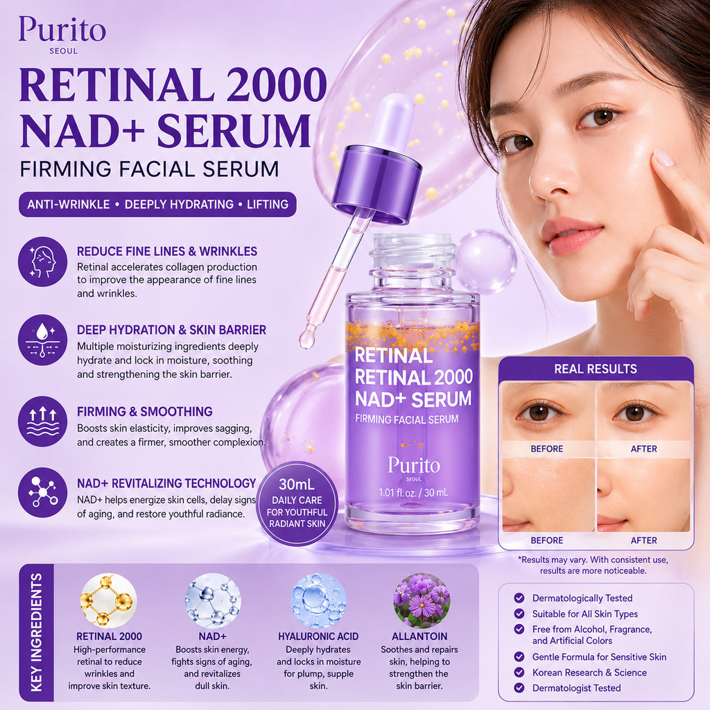 30ml Retinol Retinal 2000 NAD + Soro Firmador Anti-Envelhecimento Facial Com Conta-Gotas Para Rugas Iluminando Cuidados