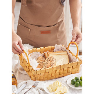Ins cesta de pão cesta tecida à mão sobremesa pastelaria cesta de pão comida lanche cesta de exibição de pão