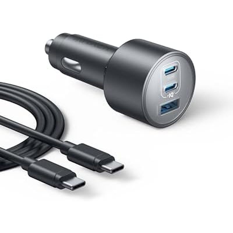 Carregador De Carro Anker iPhone 17 USB-C , Rápido Tipo Ultracompacto De 3 Porta