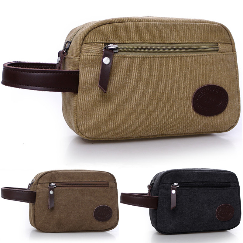 carteira masculina carteira masculina com ziper Novo saco de embreagem masculino lona saco de embreagem masculino Casual