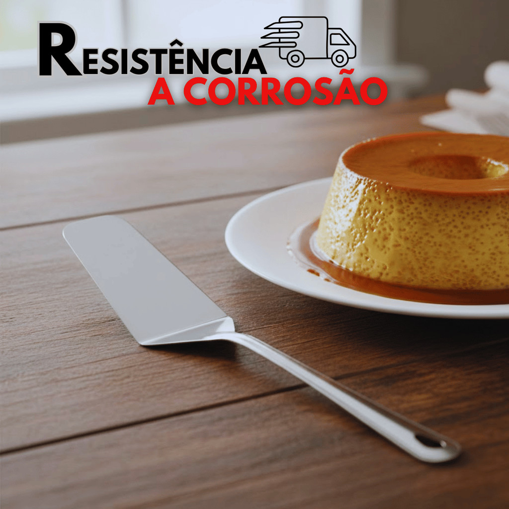 Espátula para Cortar Bolo Torta e Pães de Aço Inox 401 Multiuso Universal MIMI KIT 6 — imagem 2 de 2