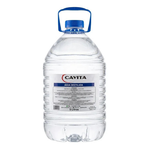 Água Destilada Cavita 5 Litros Para Autoclave CPAP Umidificador Nebulizador Instrumentos Cirúrgicos Alta Pureza