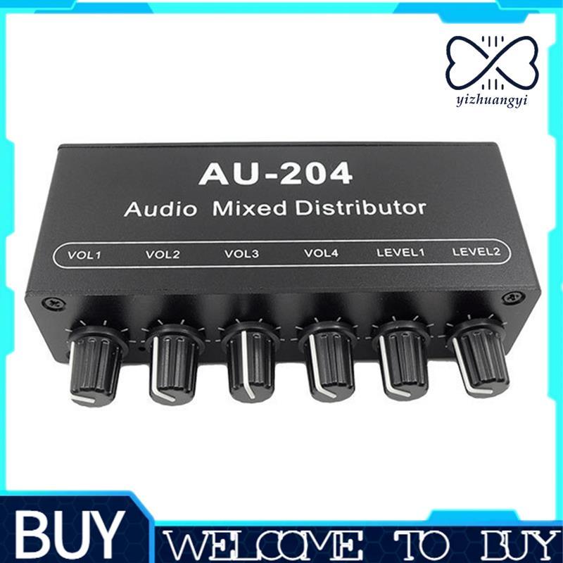 AU-204 Placa Misturadora De Sinal De Áudio Estéreo Driver De Fone De Ouvido Amplificadores De Potência Misturador Distri