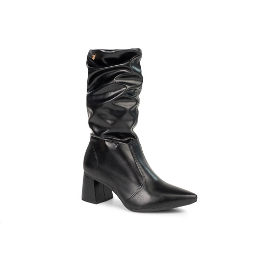 Bota Feminina Bico Fino Salto Grosso Cano Médio Moda Dakota Original