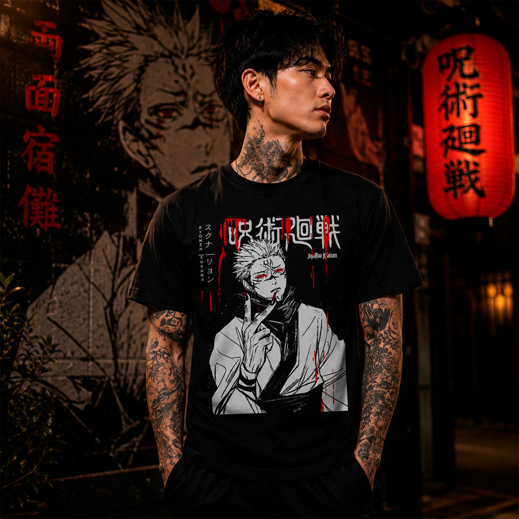 Camseta Algodão Basica Camisa Ryomen Sukuna Jujutsu Kaisen Anime Japonês