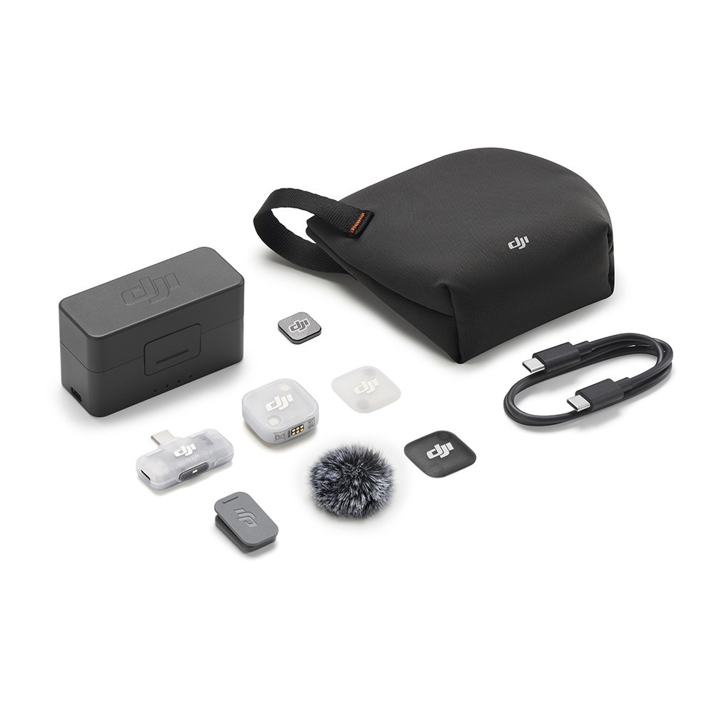 Microfone DJI Mic Mini 2 (1 TX Microfone + 1 RX Receptor para smartphones + 1 Case de carregamento) BR - DJI144