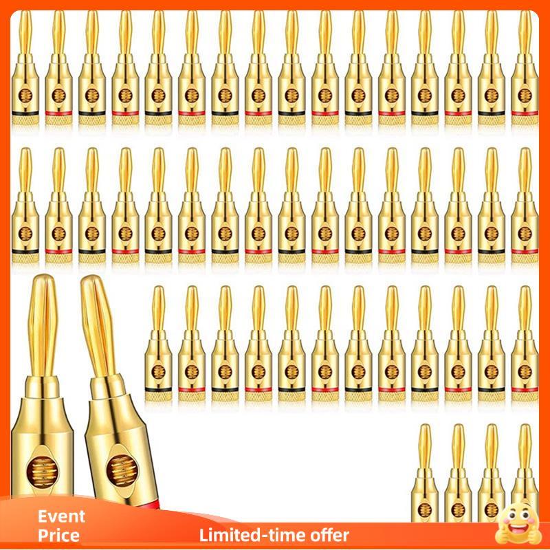 Conector De Banana 4mm , Cabo Musical , Fio , Adaptador De Alto-Falante De Áudio , Amplificador , Pino De Conectores