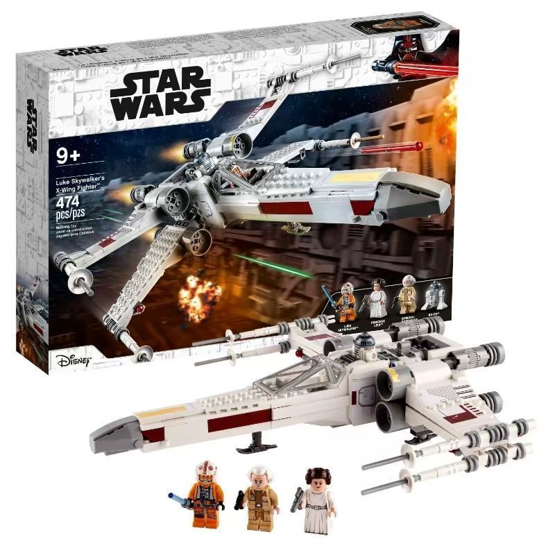 Lego blocos de construção Star Wars série Luke Skywalker X-Wing lutador menino montagem educacional brinquedo presente