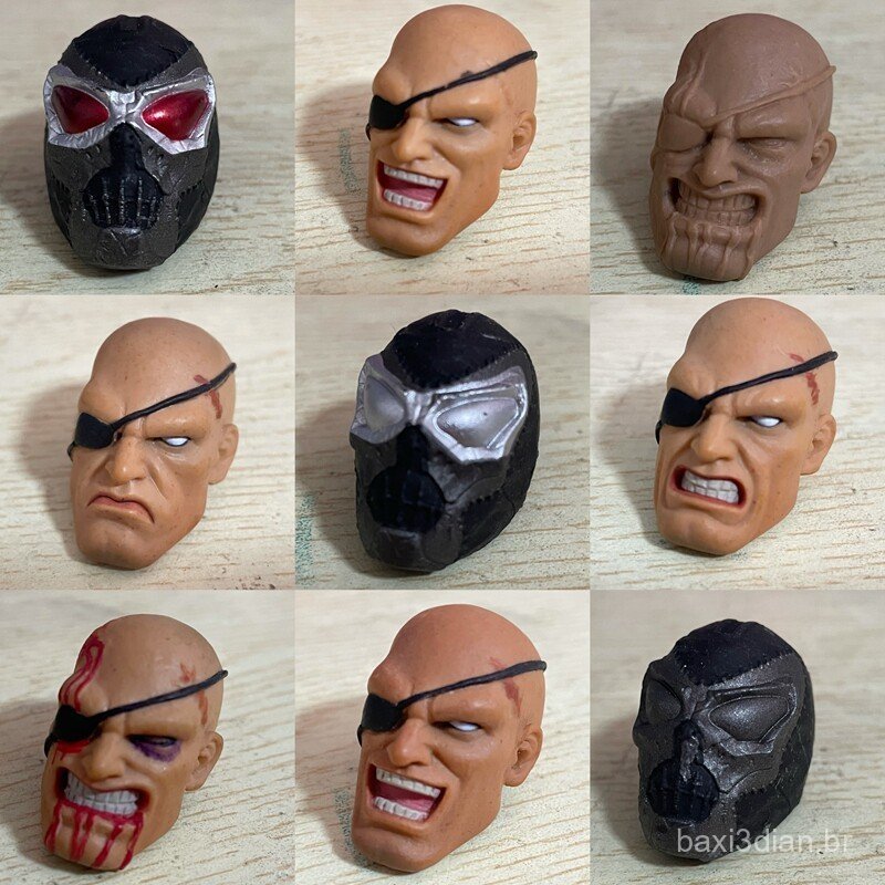 Nova versão americana de figuras soltas: Street Fighter, Mortal Kombat, Tekken e outras esculturas de cabeças de persona