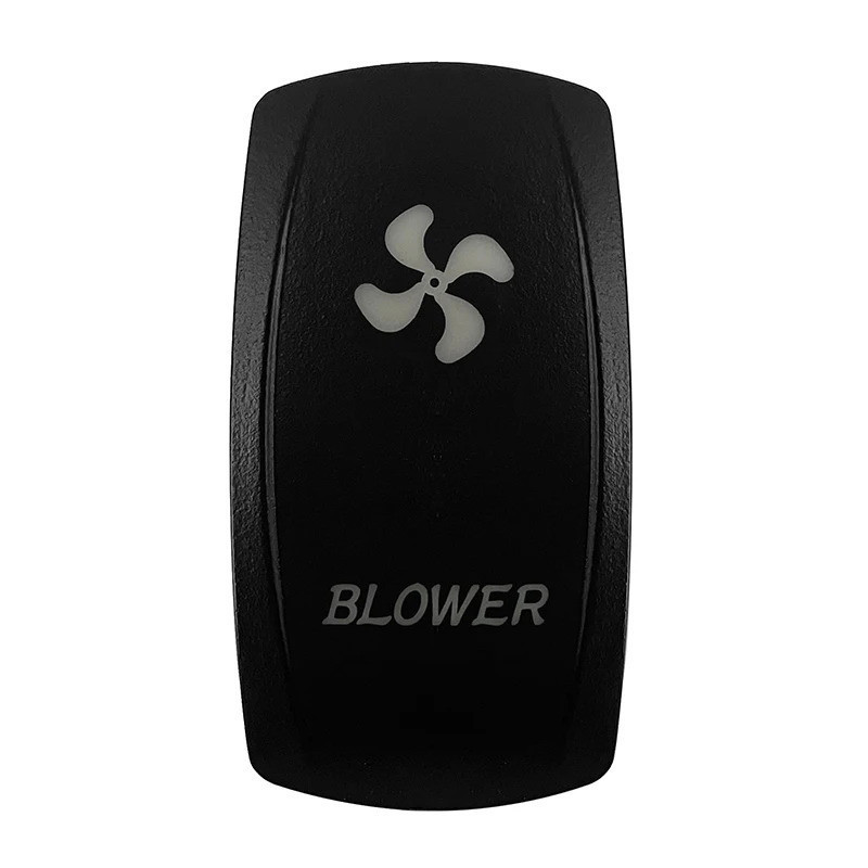 Interruptor de LED Azul para Ventilador, à Prova d'Água, 12V 24V, Liga/Desliga, 5 Pinos, Interruptor de Pressão com Luz