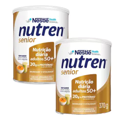 Kit 2 Nutren Senior Suplemento Alimentar Sem Sabor 370g
