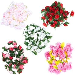 Corrente Vinha de Flores Artificial de Plástico 165cm para Decoração - Castela