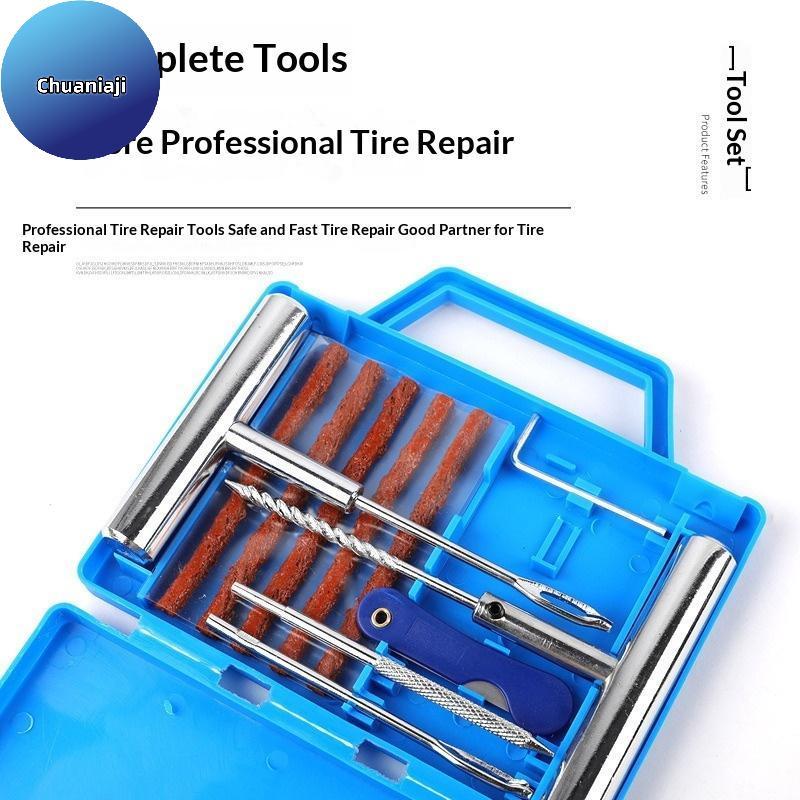 Chuaniaji 33/58Pcs Conjunto De Reparo De Pneus Automotivos Ferramentas Punção Carro Van Motocicleta Bicicleta Emergência