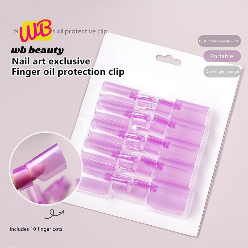 W-Beauty 10 Pçs/Set Clipes Protetores De Esmalte E Separadores Conjunto De Ferramentas De Manicure Dedo Anti-Manchas Par
