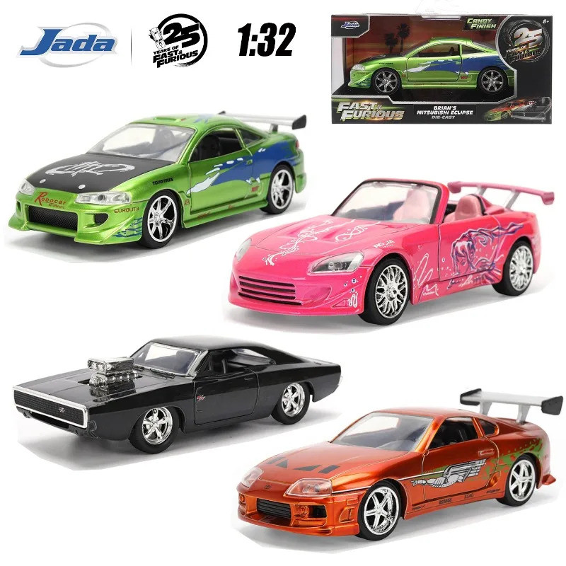 Jada 25th 1 : 32 Velozes E Furiosos Liga Modelo De Carro Mitsubishi Eclipse Toyota Supra Dodge Charger Honda S2000 Brinq