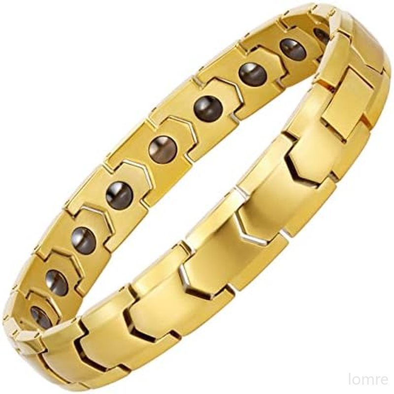 Pulseiras Magnéticas De Hematita Para Homens E Mulheres , Aço Inoxidável 316L , Equilíbrio De Energia , Ímãs Pedras , Pu