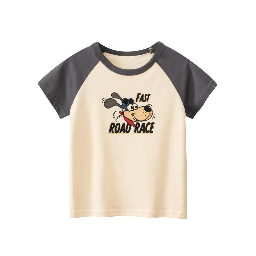 27 crianças roupas infantis de algodão puro camiseta de manga curta 2026 estilo verão versão coreana meninos meia manga 