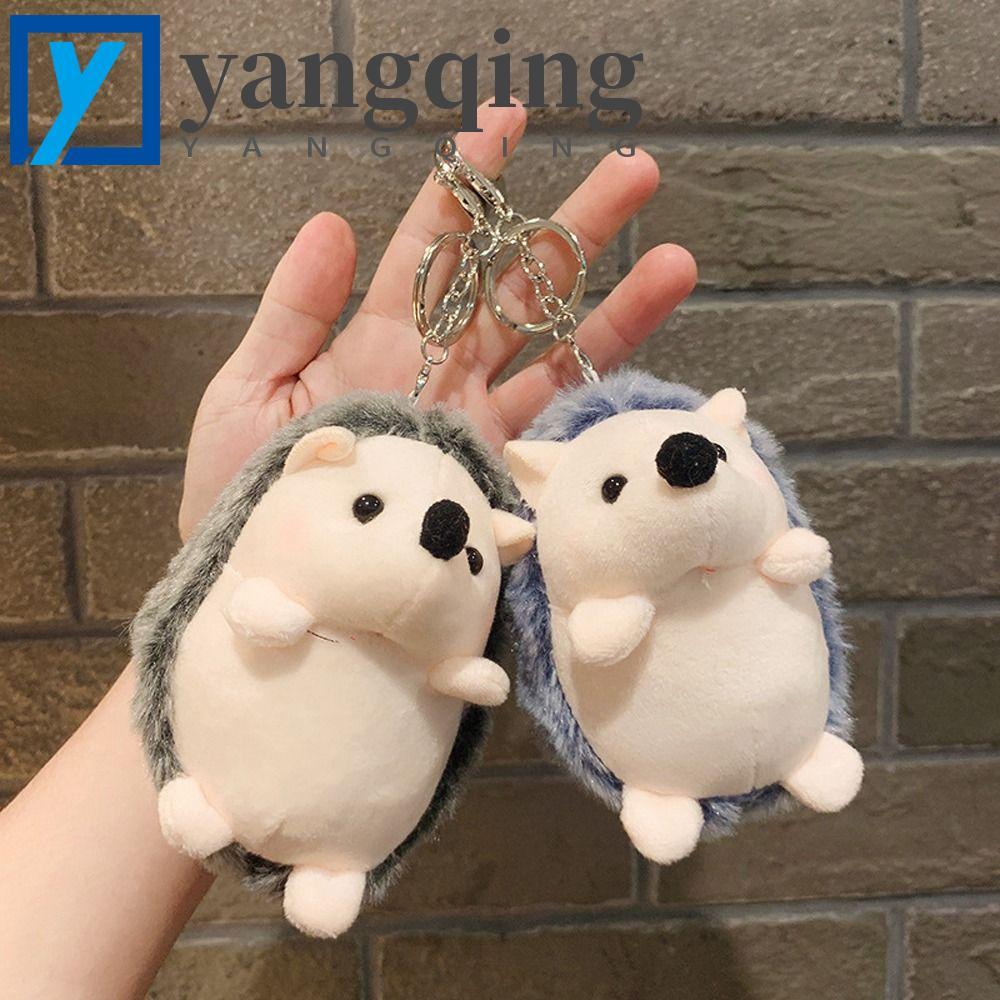 YANGQING Saco Pingente Ouriço Pendente Brinquedo De Pelúcia Liga Pendurado Ornamento Acessório Do Carro Chaveiro