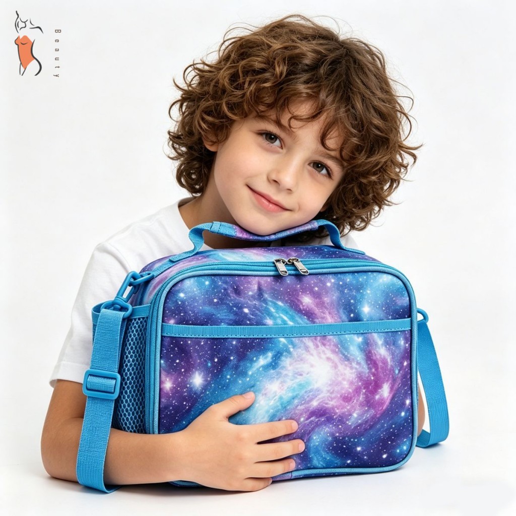 Lancheira Com Isolamento À Prova D'água Estampa De Unicórnio-Bolsa Escolar Crossbody De Desenho Animado Para Crianças