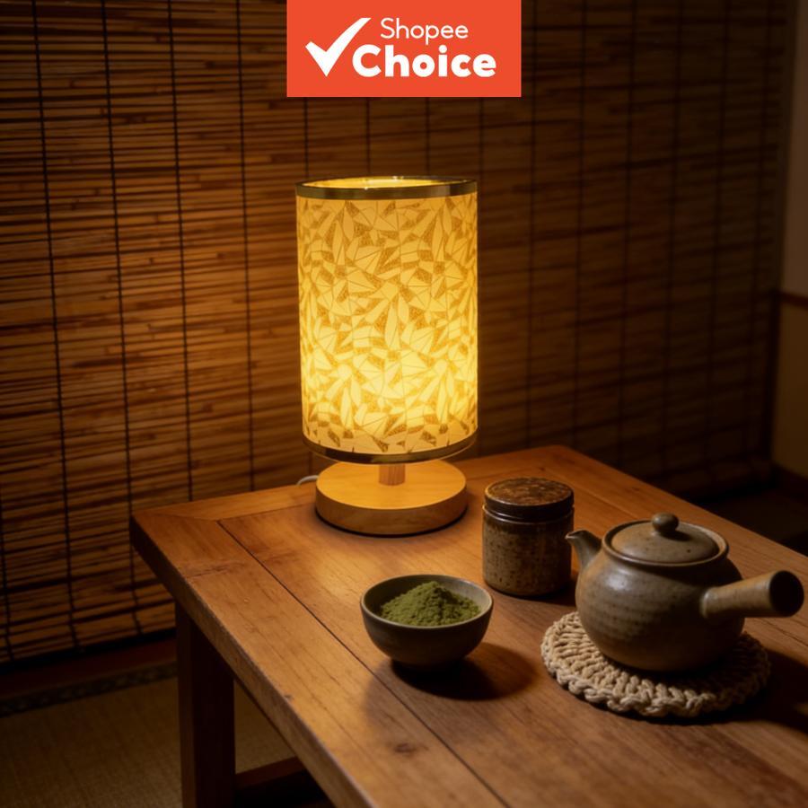 Luminária de Mesa Geométrica Minimalista de Madeira, Luz Noturna de Plug-in, Luminária Decorativa Noturna para Casa, Luz