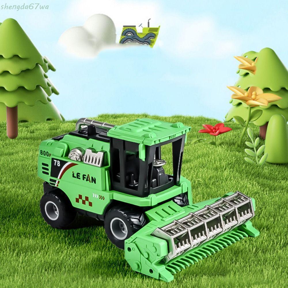 Brinquedo De Carrinho De Agricultor Infantil SHENGDA , Colheitadeira De Fazenda De Simulação De Guindaste , Caminhão Bas