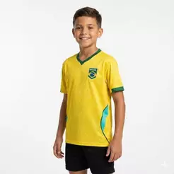 Camiseta Brasil Marin Dry Infantil Amarelo