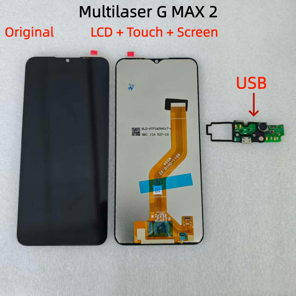 Tela LCD Original para Multilaser G MAX 2, Tela Touch Interna para Celular Multi S156 S168 P9156 P9183 Painel Touch D