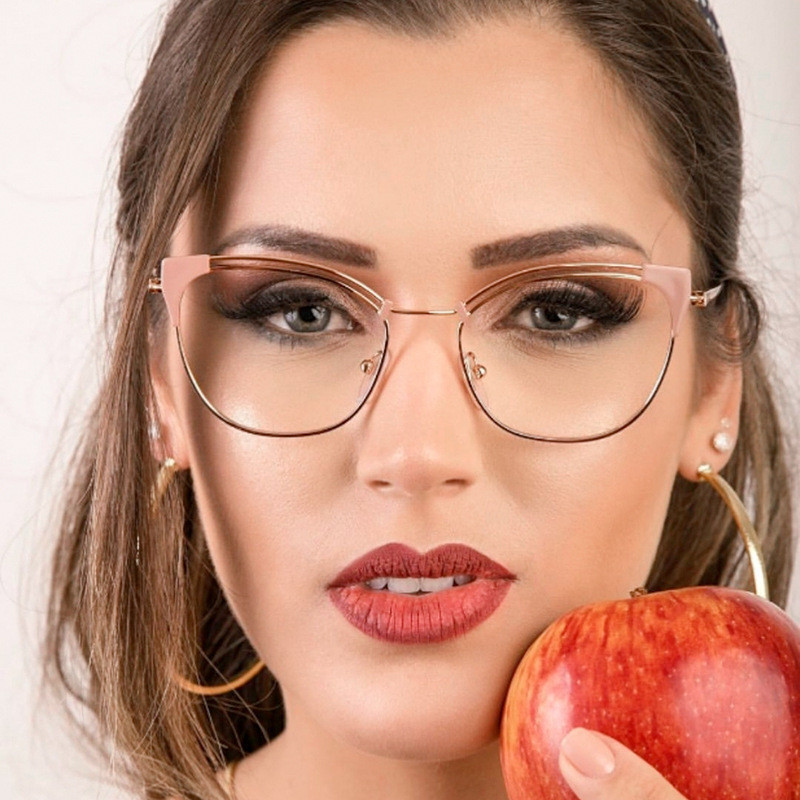 Óculos De Bloqueio De Luz Azul Moda Feminina Quadro Transparente Computador