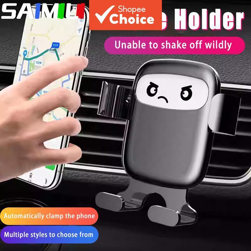 Suporte de Celular para Carro, Expressão Fofa, Universal Automático para Navegação, Portátil, Clipe de Suporte Interno