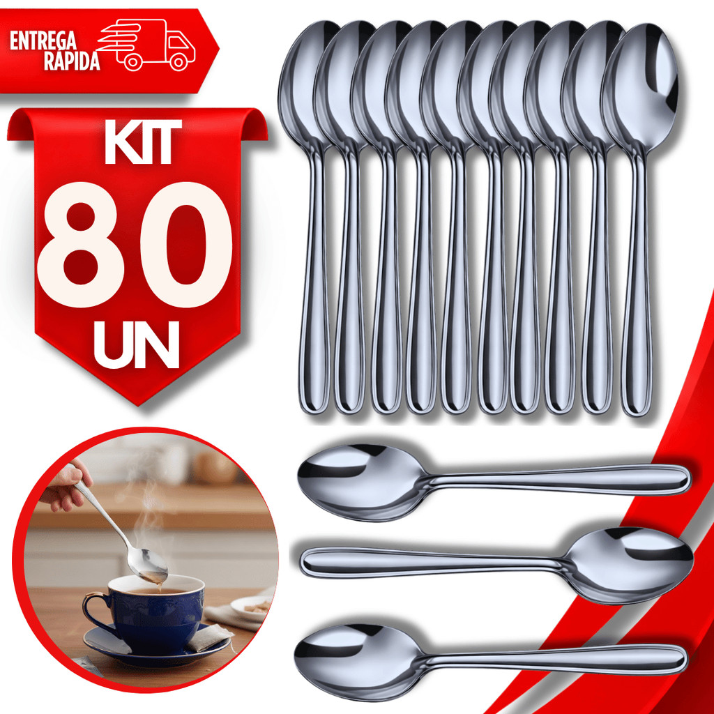 Utensílios Colheres Chá Inox 13,6cm Aço Inox Talheres Chá Chocolate Quente Multiuso Qualidade