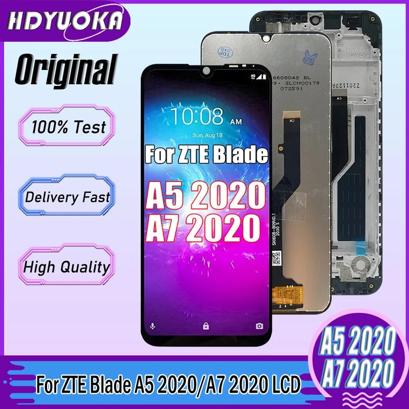 6.09 " Original Para ZTE Blade A5 2020 Display LCD Tela De Toque Com Quadro Digitador Assembléia A7 2020 Substituição