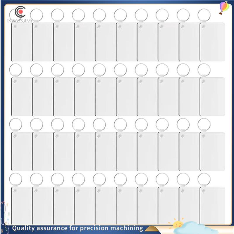[hukou33] 30 Pcs Sublimação Chaveiro Blanks MDF Placa Em Branco Chaveiros Conjunto De Espaços Kit De Transferência De Ca