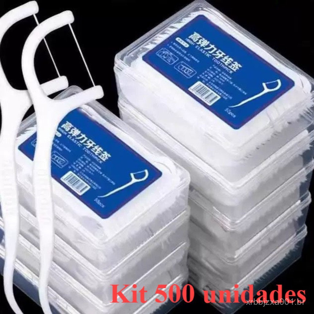 Kit 500 Fio Dental de Arco Com Haste Flexível Pratico Para o Dia a Dia Embalagem Única