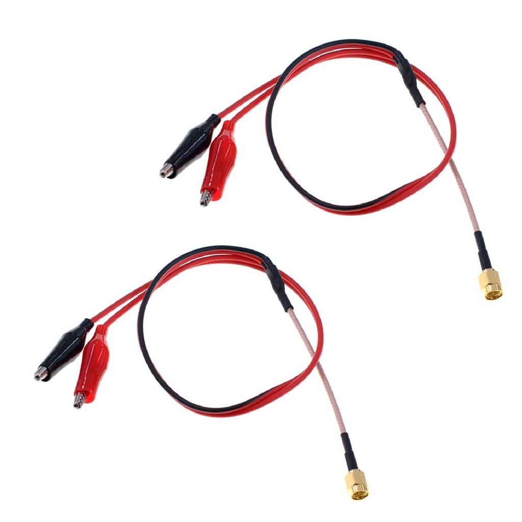 Cabo de Teste Oiyagai SMA Macho para Duas Garras Jacaré, Cabo Coaxial RG316 de 50cm/19,5", para Teste de Sinal RF, Mediç