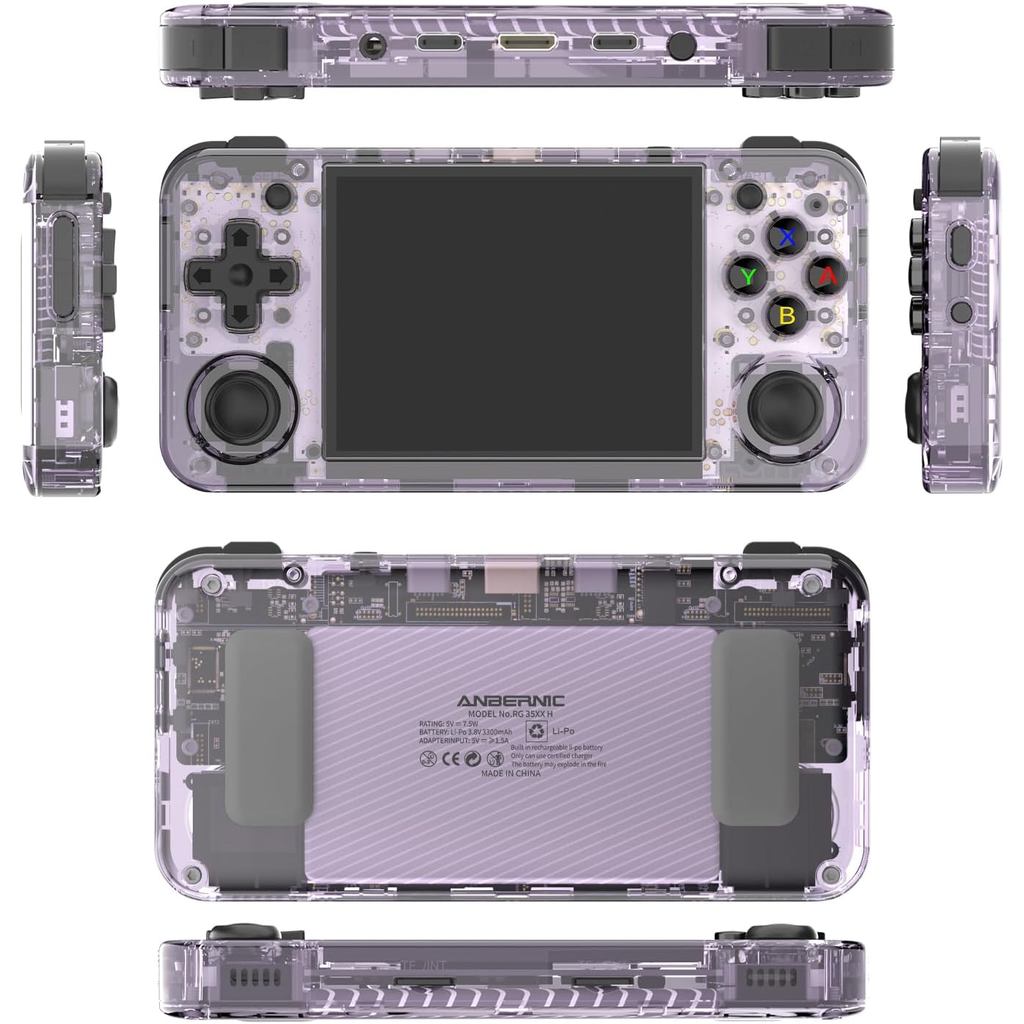 RG35XX H Retro Handheld Game Consoles rg35xxh Retro Gaming Console with 3300mAh Battery 5500+ Games 64G TF Card Linux Sy