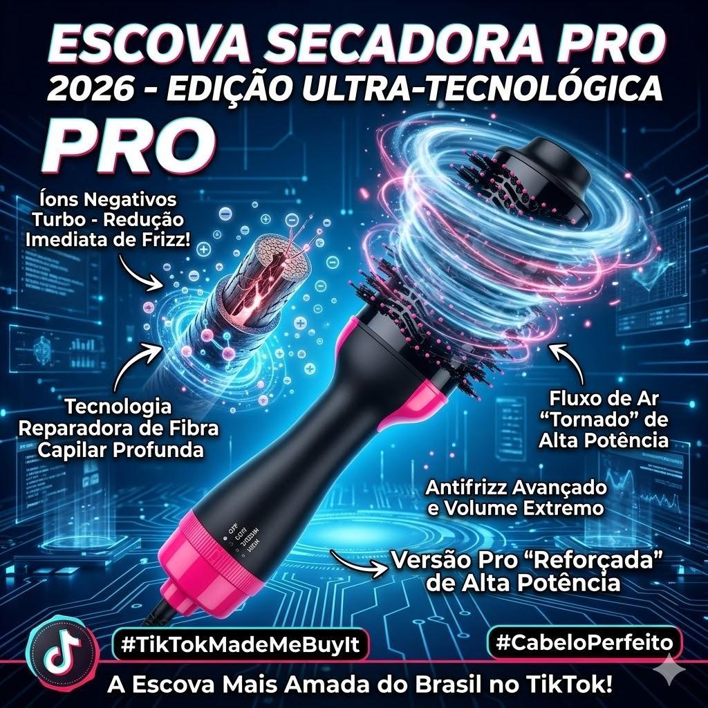 2026 Edição de Luxo Pro Max de 3ª Geração de Escova Alisadora E Secadora Redonda 110V/220V